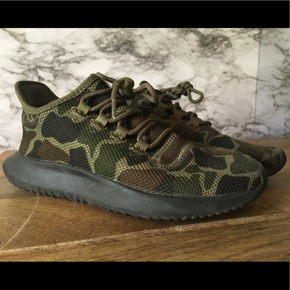 Adidas YOUTH (Big Boys) green camouflage shoes